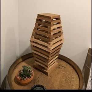 Hand made clear cedar lamp